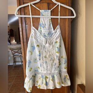 VTG Y2K Abercrombie & Fitch Floral Babydoll Tank Top - Like New • Size XS